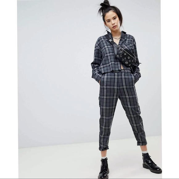 tartan pants pull and bear